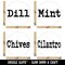 Herbs Cilantro Chives Mint Dill Rubber Stamp Set for Stamping Crafting Planners
